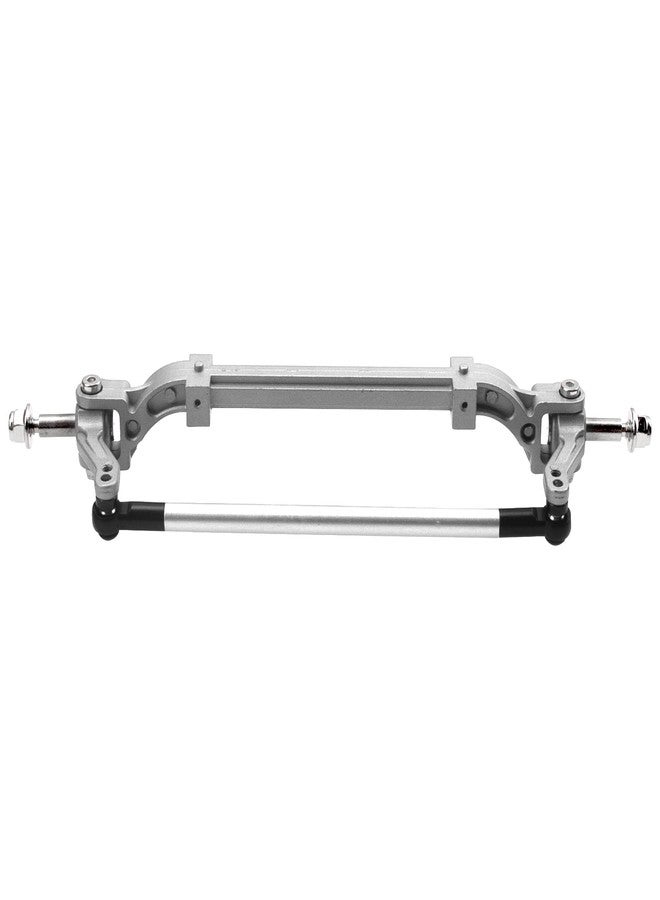 Vgoohobby Metal Front Axle Steering Link Rod Pole Wheel Axle Compatible with Tamiya 1/14 RC Tractor Truck (Silver) - Image 5